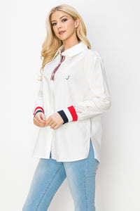 Wrenna Cotton Poplin Shirt