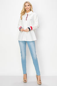 Wrenna Cotton Poplin Shirt