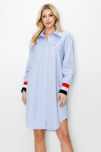 Load image into Gallery viewer, Warda Cotton Poplin Shirt Dress