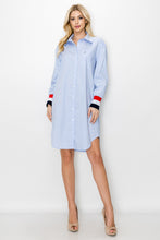 Load image into Gallery viewer, Warda Cotton Poplin Shirt Dress