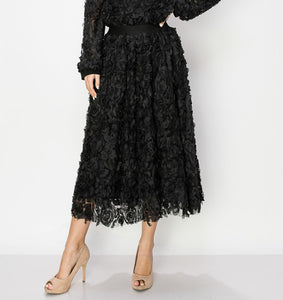 Keera Flower Swirl Lace Skirt