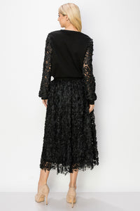 Keera Flower Swirl Lace Skirt