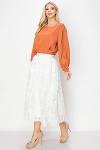 Keera Flower Swirl Lace Skirt