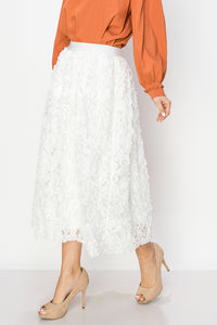 Keera Flower Swirl Lace Skirt