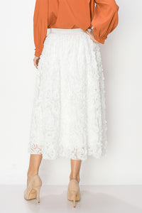 Keera Flower Swirl Lace Skirt