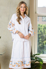 Load image into Gallery viewer, Wynne Cotton Poplin Skirt with Embroidery &amp; Sparkles