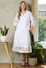 Load image into Gallery viewer, Wynne Cotton Poplin Skirt with Embroidery &amp; Sparkles