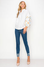 Load image into Gallery viewer, Willow Cotton Poplin Shirt with Embroidery &amp; Sparkles