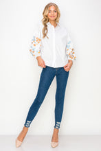 Load image into Gallery viewer, Willow Cotton Poplin Shirt with Embroidery &amp; Sparkles