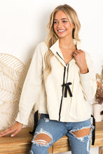 Load image into Gallery viewer, Jessica Woven Jacket with Plaid Inside Lining