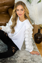 Load image into Gallery viewer, Rinna Pointe Knit Top with Mesh Lace Circle