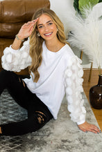 Load image into Gallery viewer, Rinna Pointe Knit Top with Mesh Lace Circle