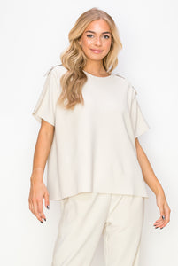 Kate Knit Crepe Top