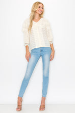 Load image into Gallery viewer, Kelly Anne Stretch Knit Mesh &amp; Lace Top