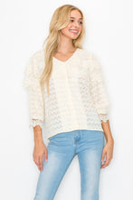 Load image into Gallery viewer, Kelly Anne Stretch Knit Mesh &amp; Lace Top