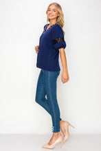 Load image into Gallery viewer, Katrina Pointe Knit Top with Pearls