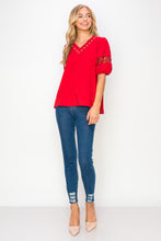 Load image into Gallery viewer, Katrina Pointe Knit Top with Pearls