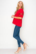 Load image into Gallery viewer, Katrina Pointe Knit Top with Pearls