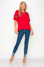 Load image into Gallery viewer, Katrina Pointe Knit Top with Pearls