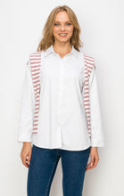 Load image into Gallery viewer, Willette Top with Stripe Front Ties