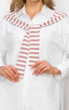 Load image into Gallery viewer, Willette Top with Stripe Front Ties