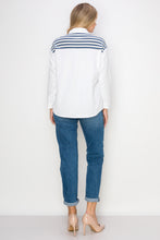 Load image into Gallery viewer, Willette Top with Stripe Front Ties