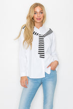 Load image into Gallery viewer, Willette Top with Stripe Front Ties