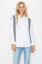 Load image into Gallery viewer, Willette Top with Stripe Front Ties