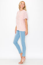 Load image into Gallery viewer, Adelle Stretch Suede Top with Lace
