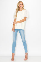 Load image into Gallery viewer, Adelle Stretch Suede Top with Lace