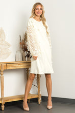 Load image into Gallery viewer, Ariana Stretch Suede Dress with Flowers &amp; Lace