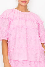 Load image into Gallery viewer, Laura Cotton Lace Eyelet Top