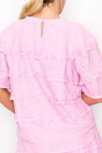 Load image into Gallery viewer, Laura Cotton Lace Eyelet Top