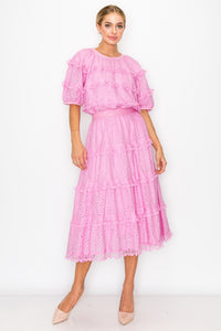Lizzie Cotton Lace Eyelet Skirt