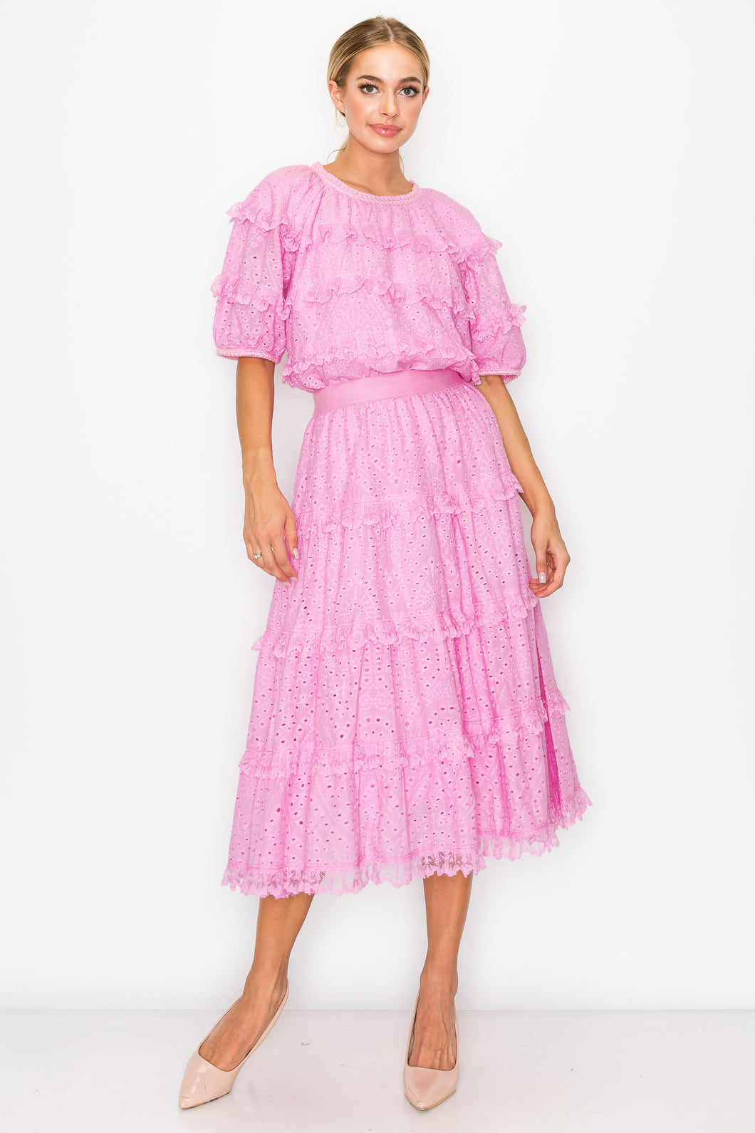 Laura Cotton Lace Eyelet Top
