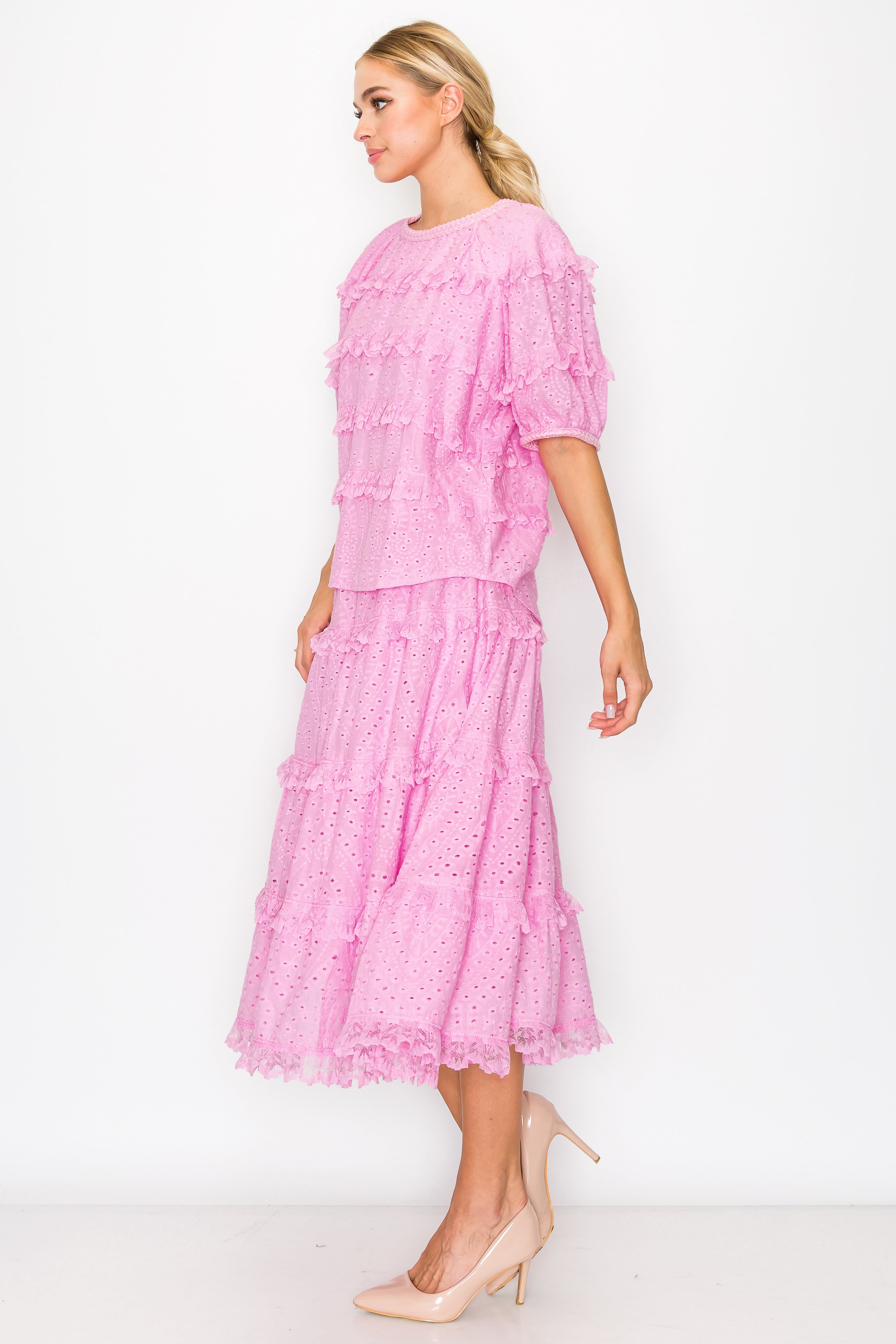 Laura Cotton Lace Eyelet Top