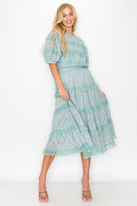 Lizzie Cotton Lace Eyelet Skirt