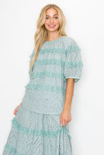 Load image into Gallery viewer, Laura Cotton Lace Eyelet Top