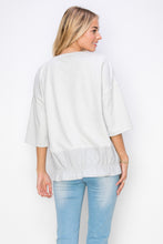 Load image into Gallery viewer, Amy Stretch Suede Top with Cotton Poplin
