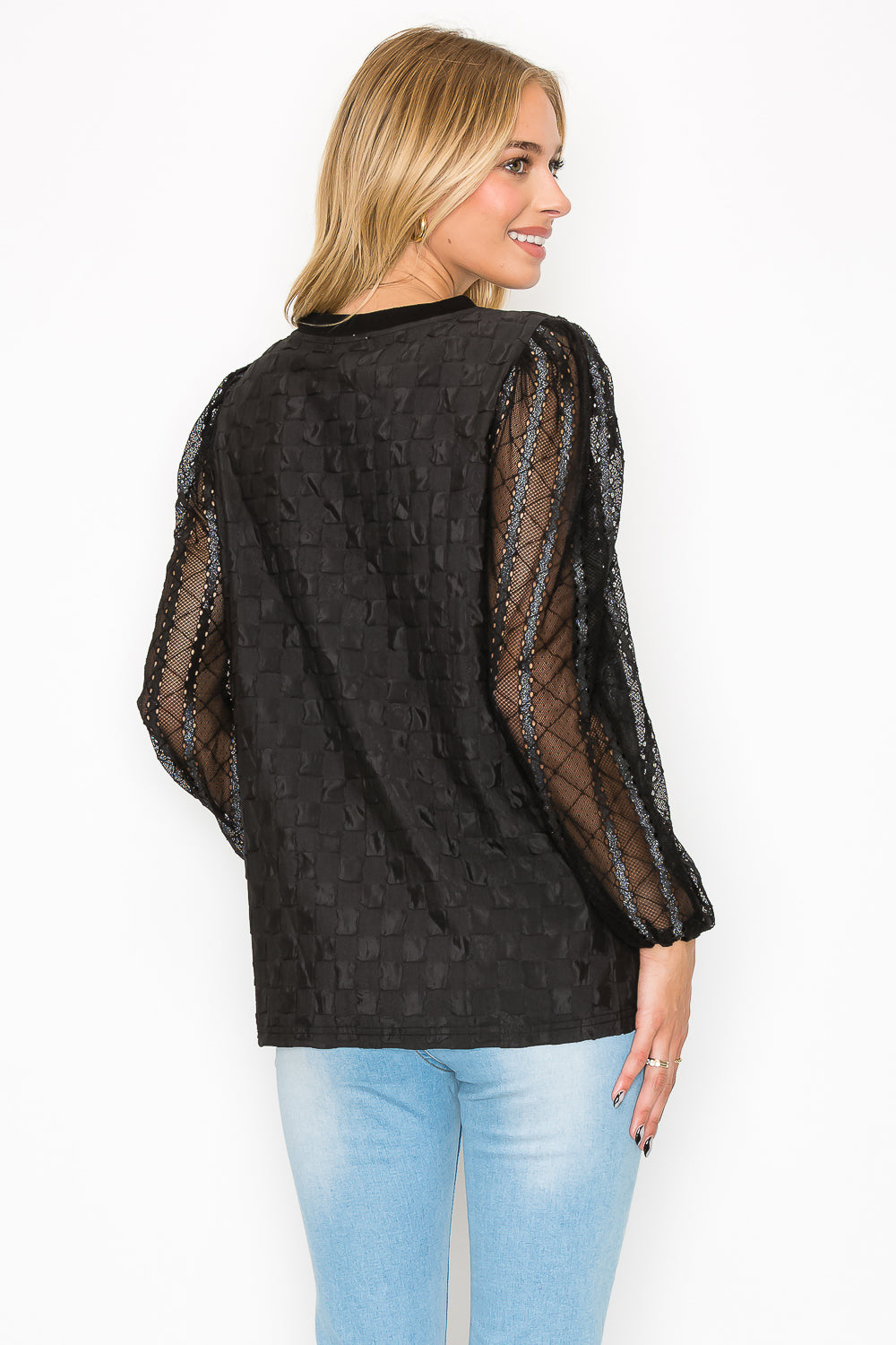Connie Textured Lace Top