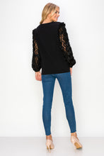 Load image into Gallery viewer, Rhonda Pointe Top with Mesh Lace Swirls