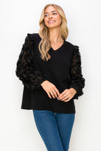 Load image into Gallery viewer, Rhonda Pointe Top with Mesh Lace Swirls