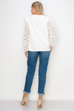 Load image into Gallery viewer, Rhonda Pointe Top with Mesh Lace Swirls