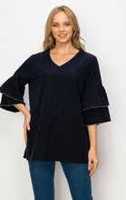 Load image into Gallery viewer, Wesenia Top with Ruffled Trimmed Beading