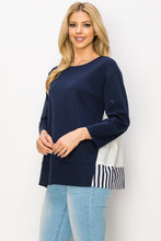 Load image into Gallery viewer, Regina Pointe Knit with Stripes