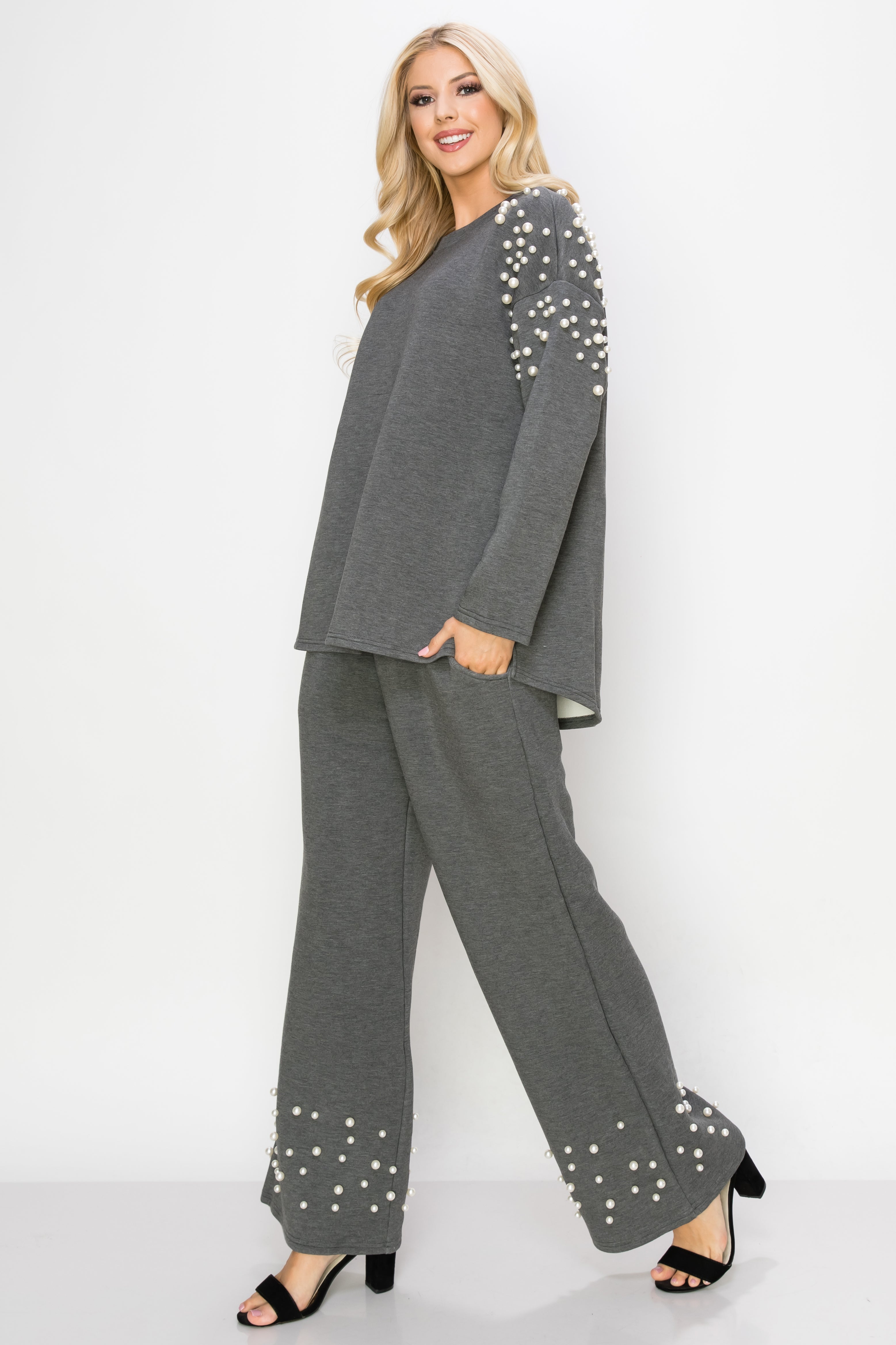 Faith French Scuba Pearl Pant