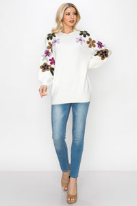 Scout Knitted Crochet Flower Sweater