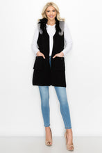 Load image into Gallery viewer, Selma Knitted Sweater Vest with Detachable Faux Fur