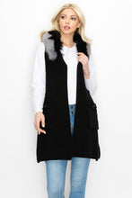 Load image into Gallery viewer, Selma Knitted Sweater Vest with Detachable Faux Fur