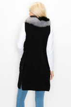 Load image into Gallery viewer, Selma Knitted Sweater Vest with Detachable Faux Fur